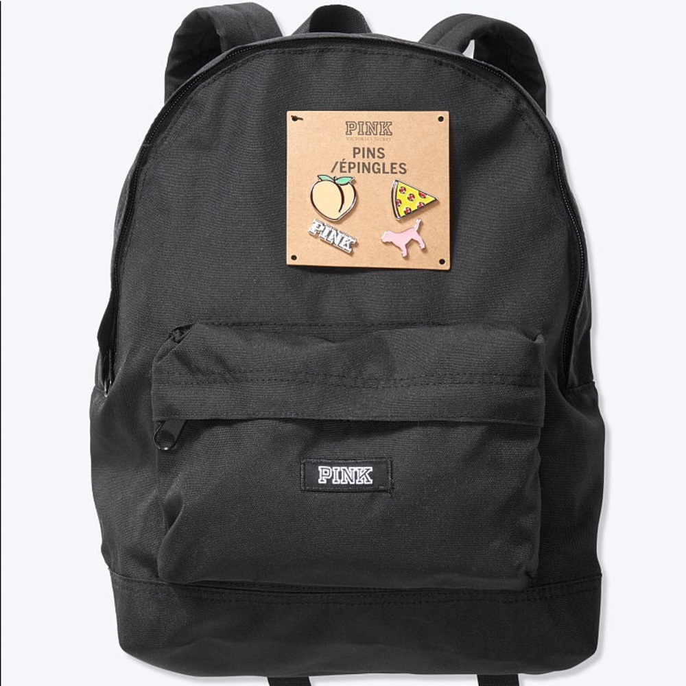 PINK Black Mini Backpack